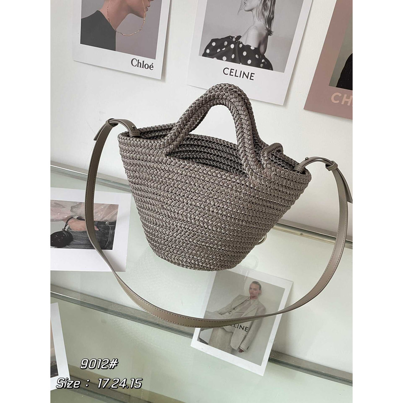 Ba*len*cia*ga ibiza small basket bag gray
