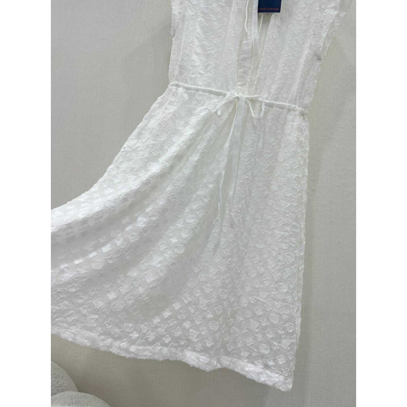 l**is V*t*n embroidered  dress white