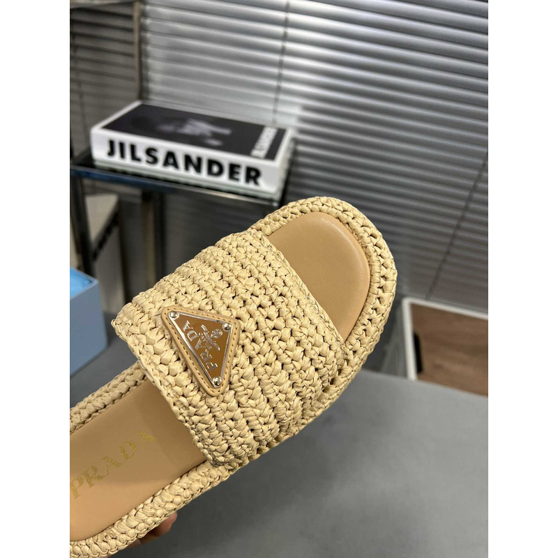 Pra*a raffia flatform sandals
