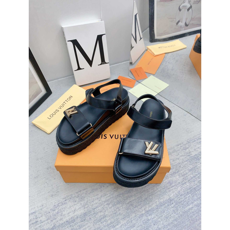 l**is V*t*n cordoba flat comfort sandal black