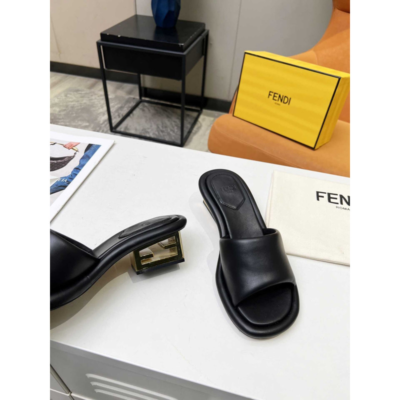 F**di high-heeled sandals for women black