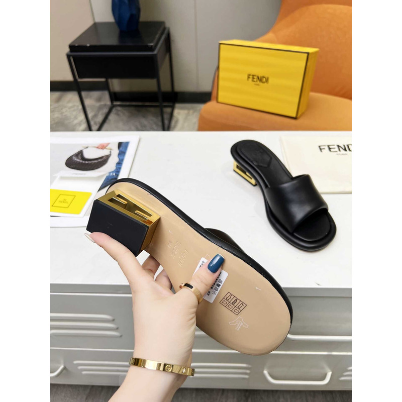 F**di high-heeled sandals for women black