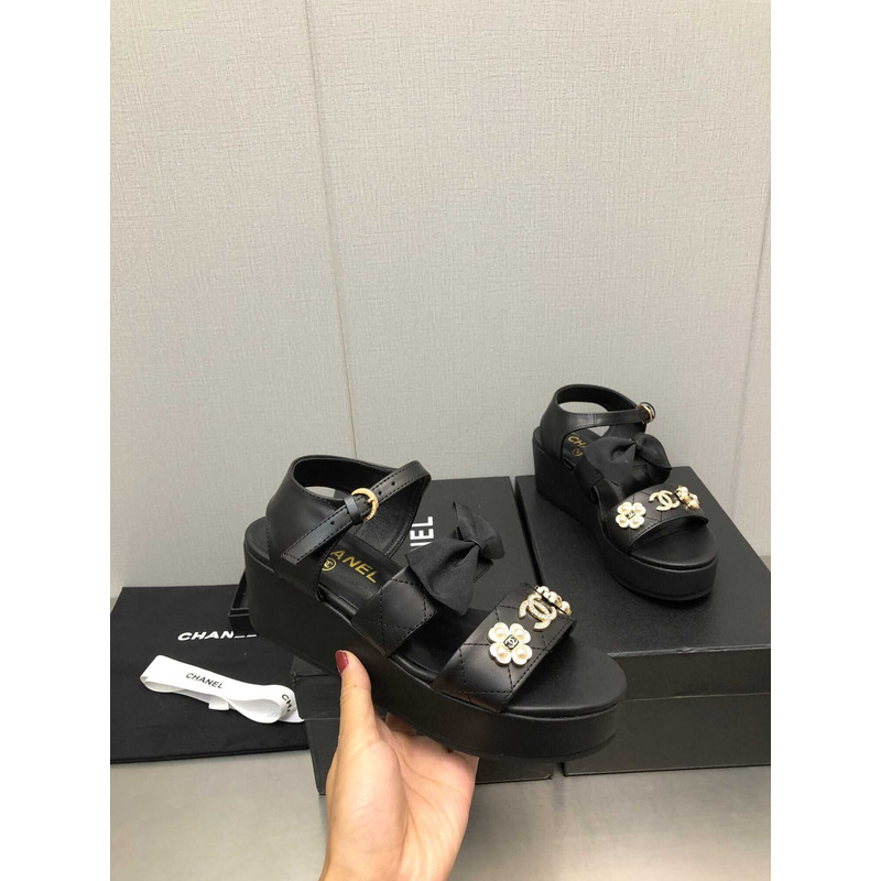 Ch*el platform sandals black