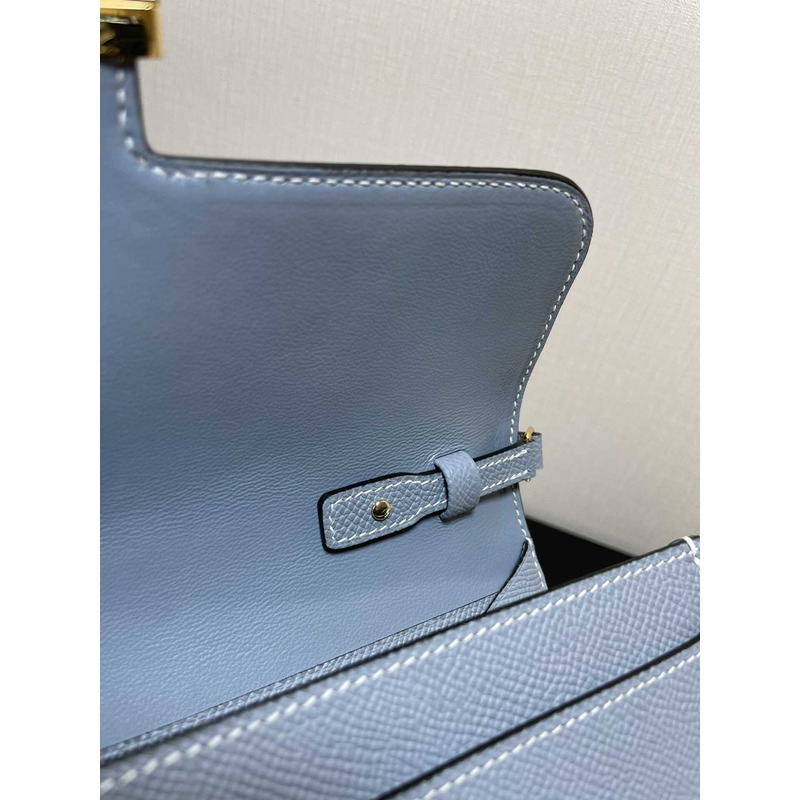 H**mes constance wallet to go gold hardware blue