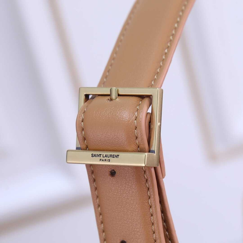 Saint Laurent Le 37 Leather Bucket Bag Caramel