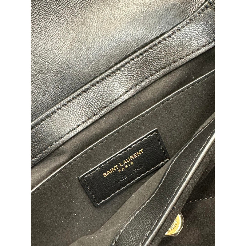 Saint Laurent Le 57 Shoulder Bag In Suede Black