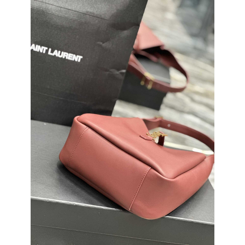 Saint Laurent Le5a7 Hobo Bag Small Red