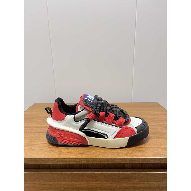 Dolce & Gabbana Black And Red Sneakers With Logo