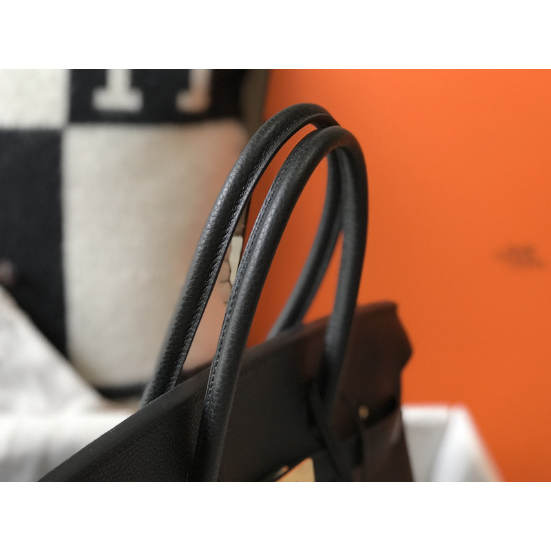 H**mes birkin 35 leather bag black