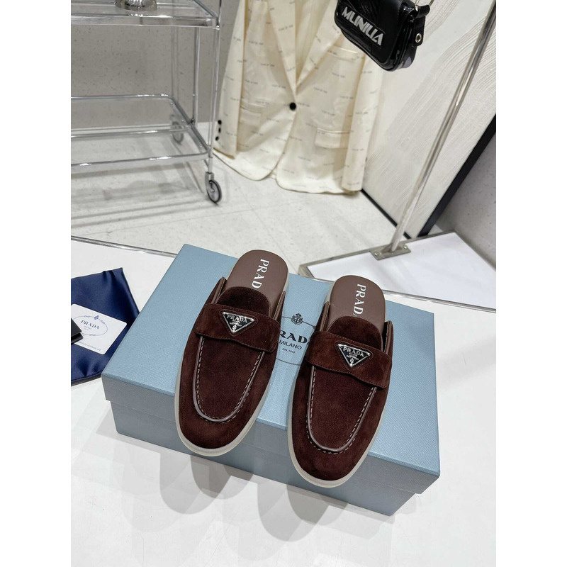 Pra*a suede sandals brown