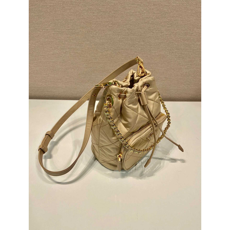 Pra*a re-nylon shoulder bag desert yellow