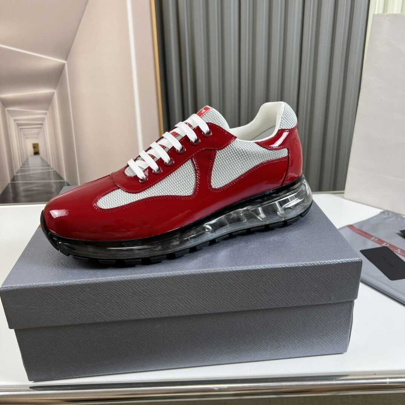 Pra*a america\''s cup low sneakers dark red