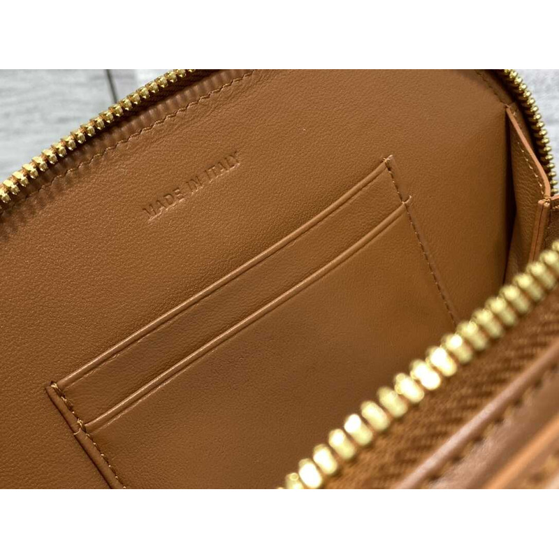 D*or cd signature oval camera bag latte calfskin brown