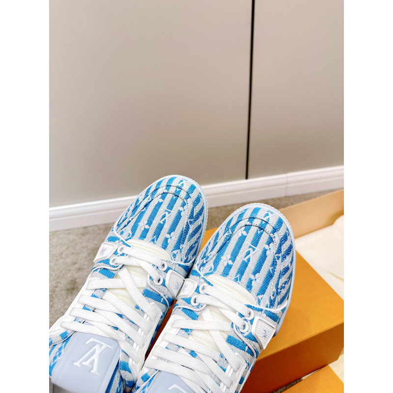 l**is V*t*n trainer stripe monogram blue