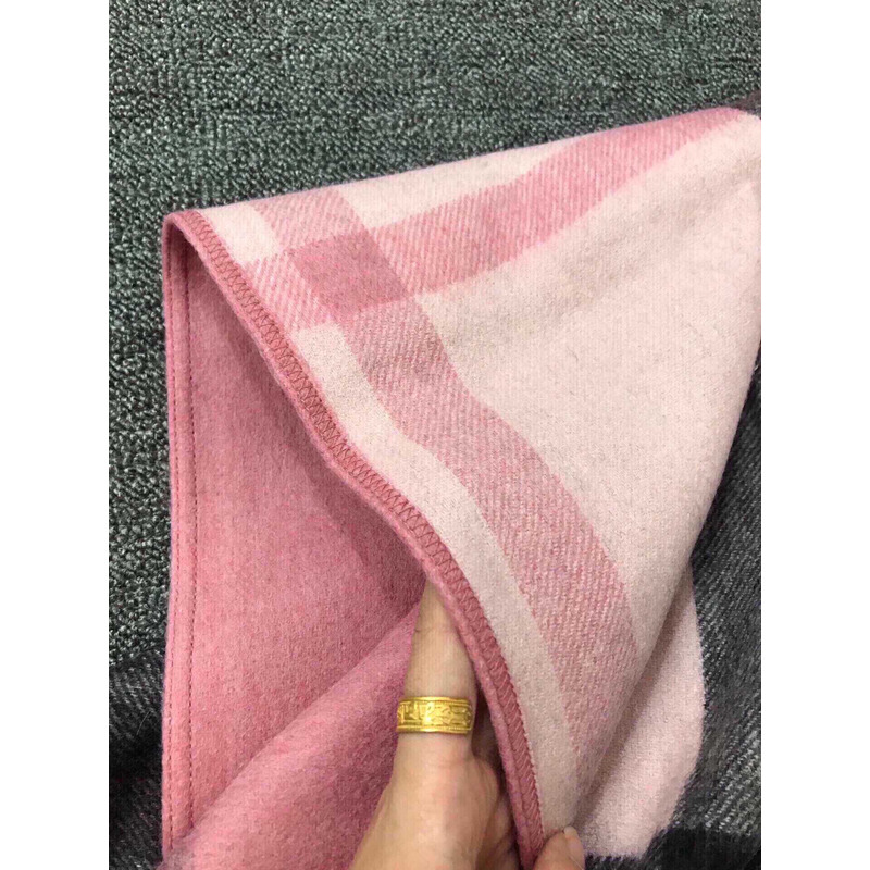 B**rry check flared cape coat pink