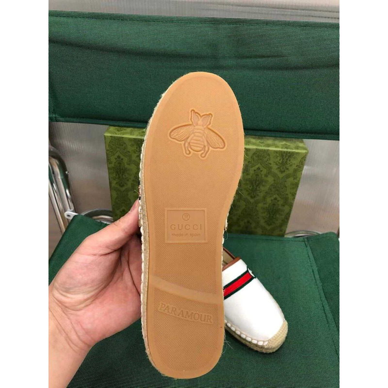 G*u*i embroidered espadrilles white