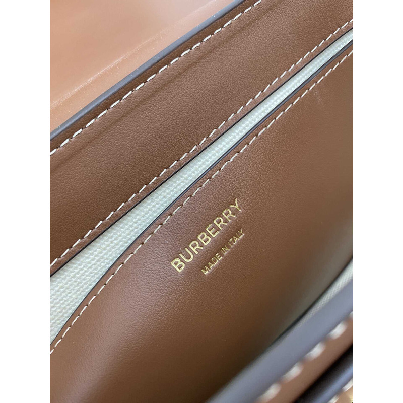 B**rry note brown topstitch leather crossbody bag