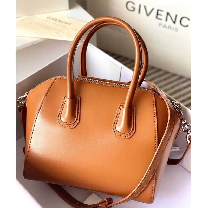 Givenchy Antigona Tote Glazed Mini Brown