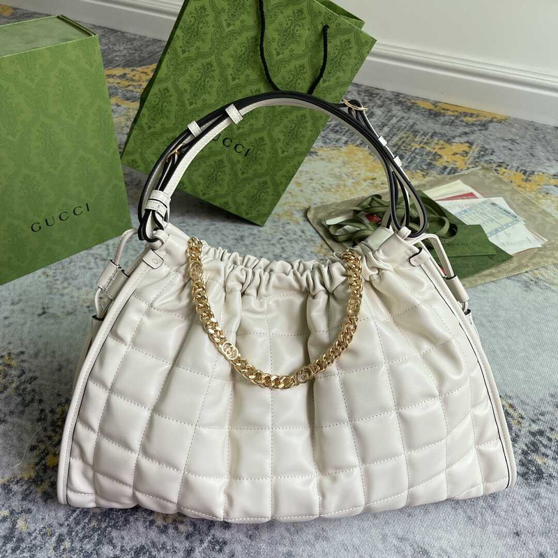 G*u*i deco medium tote bag white