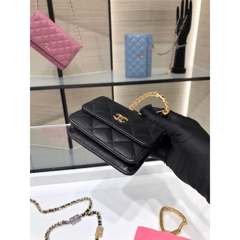 Ch*el jewel hook card holder black