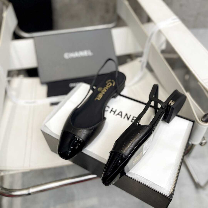 Ch*el  lace up shoes lambskin and faille black
