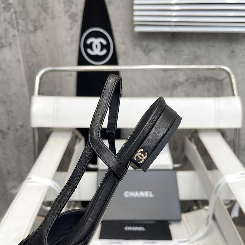 Ch*el  lace up shoes lambskin and faille black