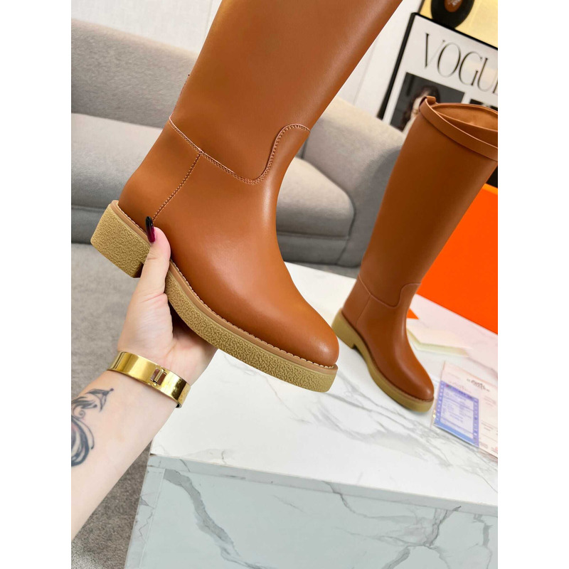 H**mes  faustine boot brown