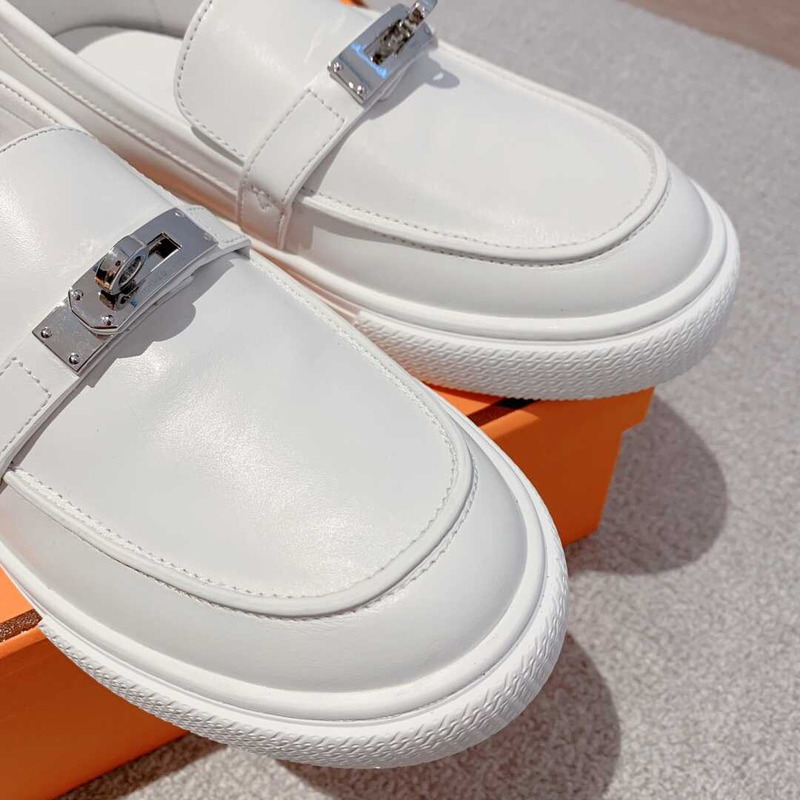 H**mes game easy sneakers calfskin white
