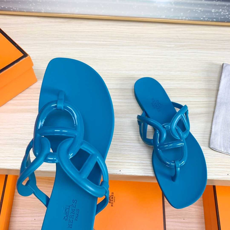 H**mes egerie sandals blue