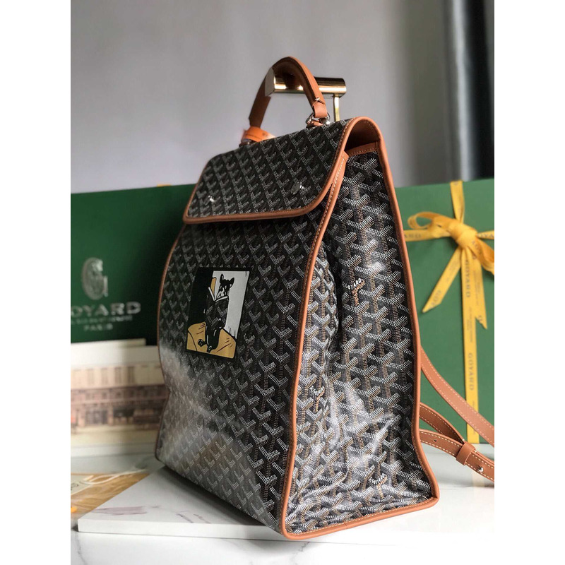 Go*ard saint léger backpack whit printbrown and gray