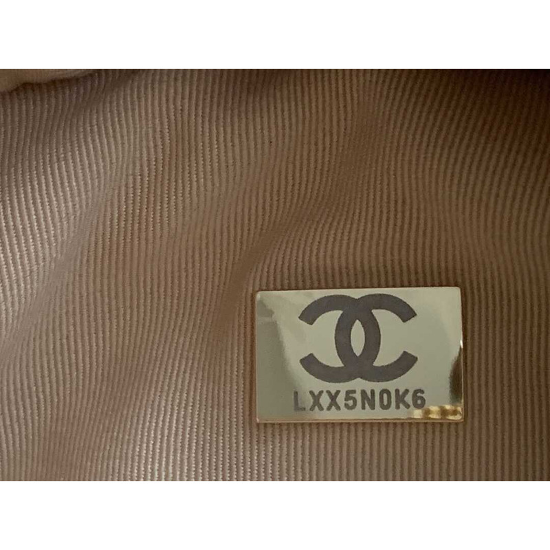 Ch*el bowling bag leather beige