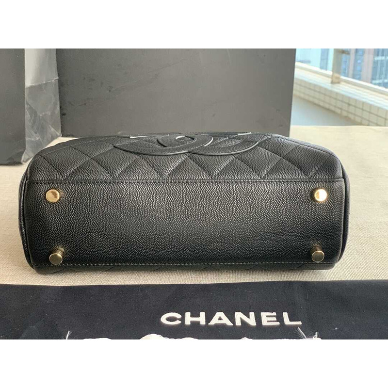Ch*el bowling bag leather black
