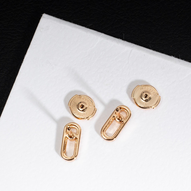 messika move uno Di*m*nd cage stud earrings gold