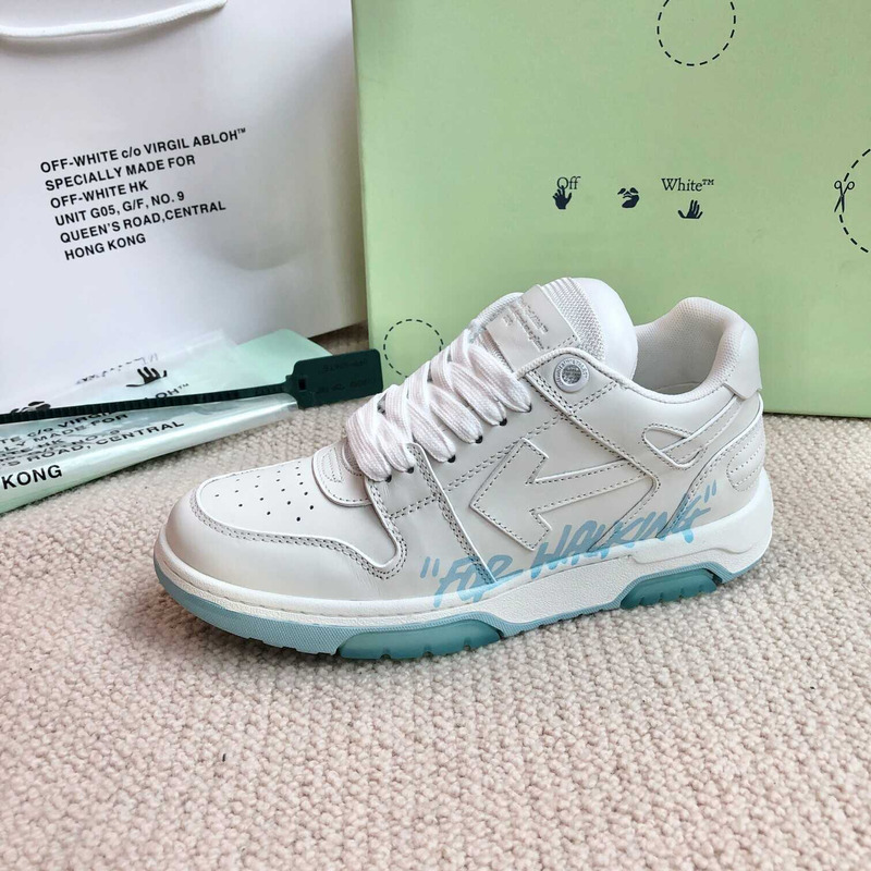 Off White Out Of Office Low-top Sneakers White And Light Blue