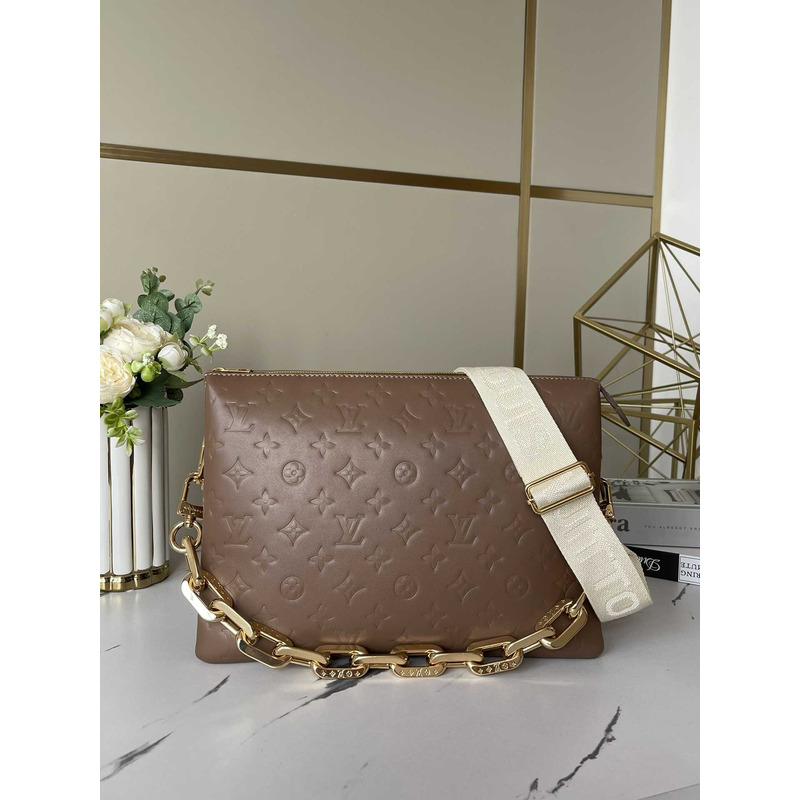 l**is V*t*n coussin gold hardware mm brown