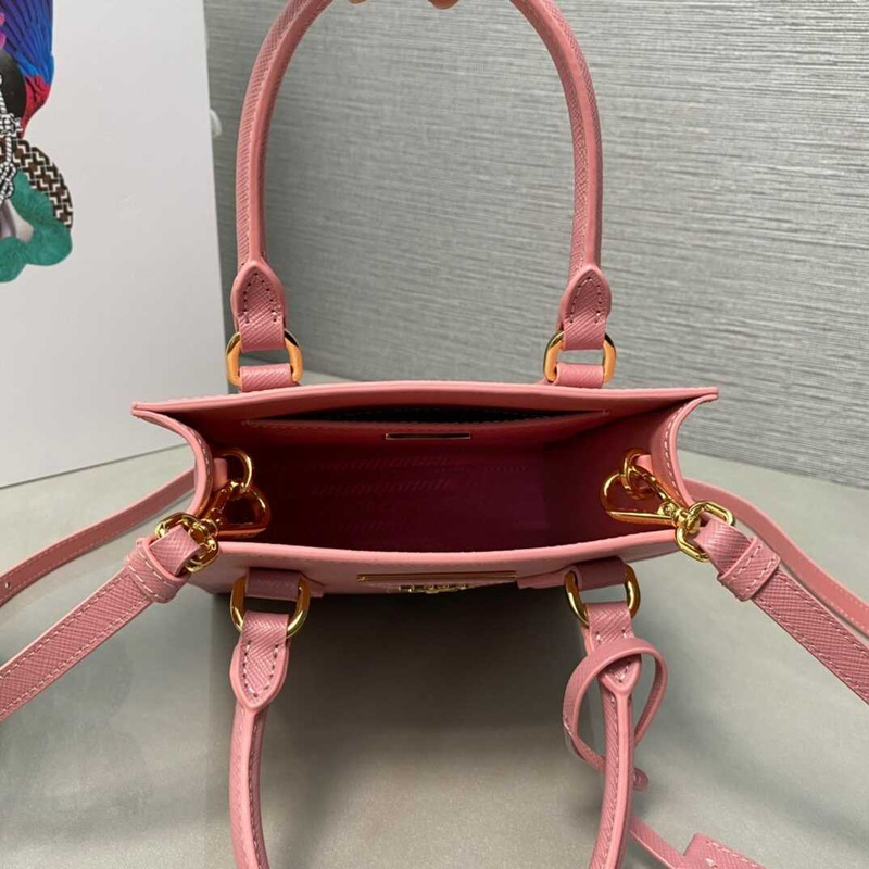 Pra*a saffiano leather handbag pink