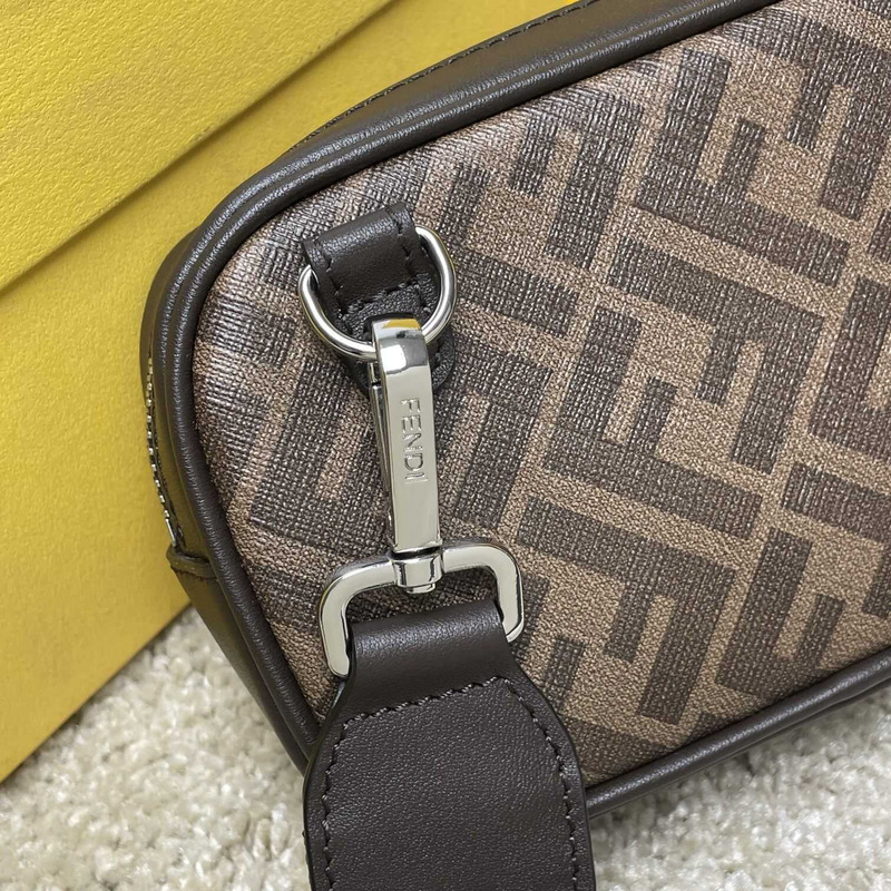 F**di  messenger bag men brown and yellow