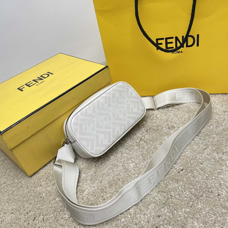 F**di messenger bag men white