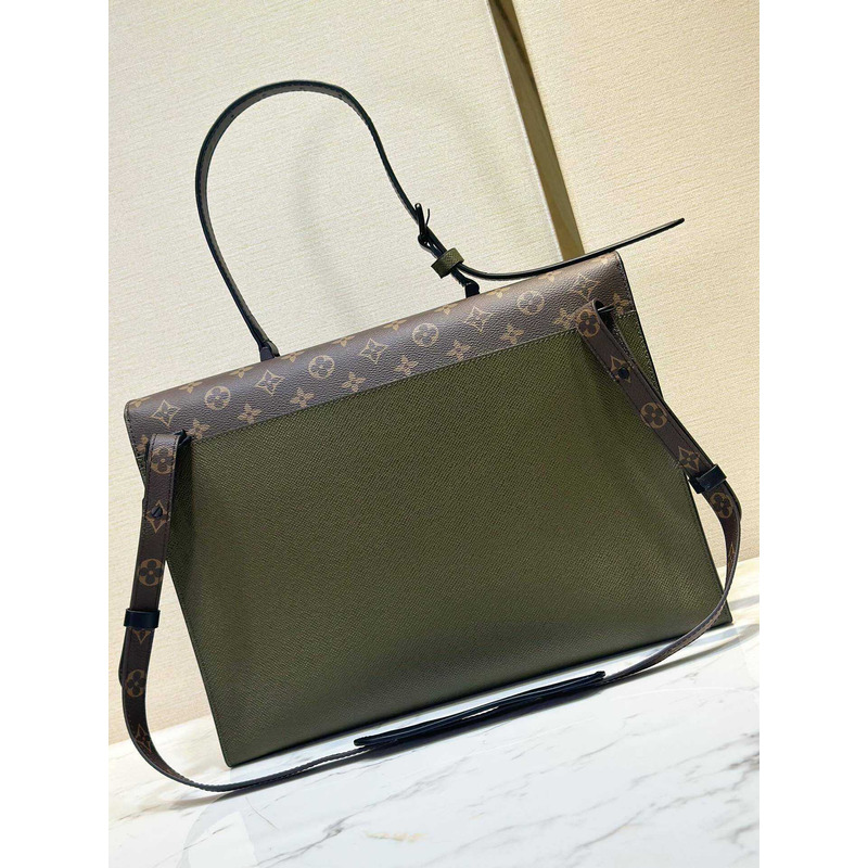l**is V*t*n robusto briefcase monogram taiga brown&green