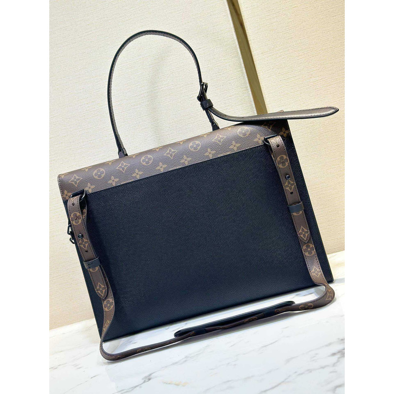 l**is V*t*n robusto briefcase monogram taiga brown&black