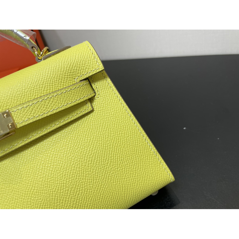 H**mes mini kelly bag green