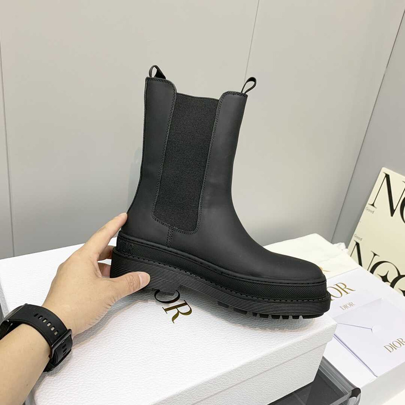 D*or trial ankle boots black cowhide