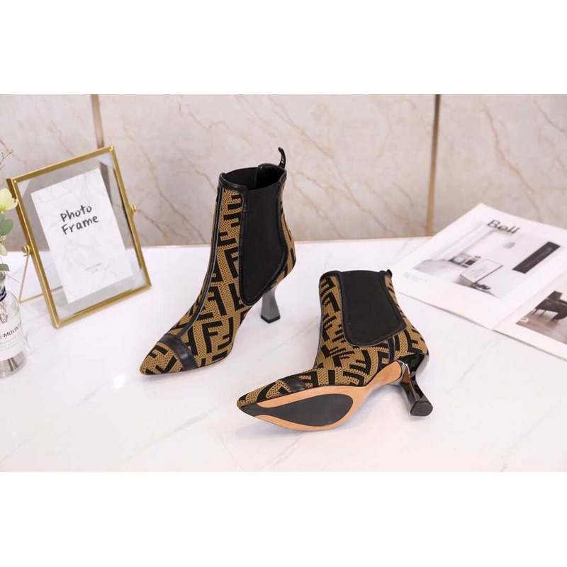 F**di ff ankle boots brown