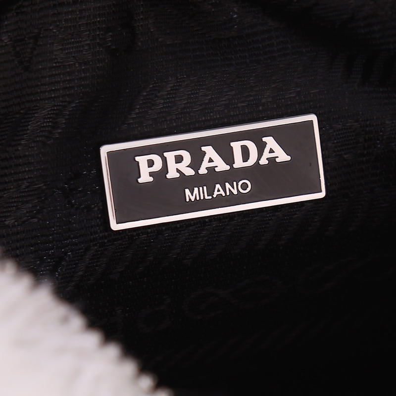 Pra*a re-edition 2000 terry mini bag petal white