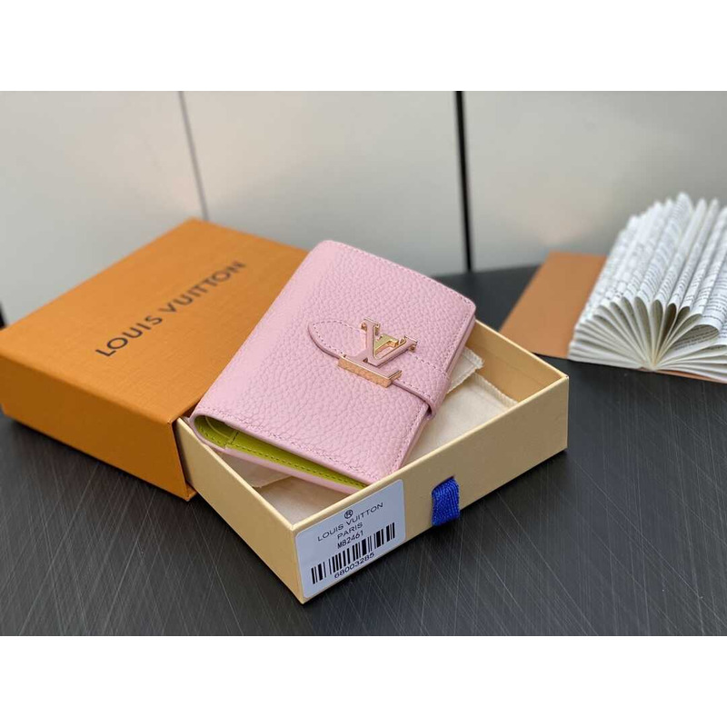 l**is V*t*n vertical compact wallet pink