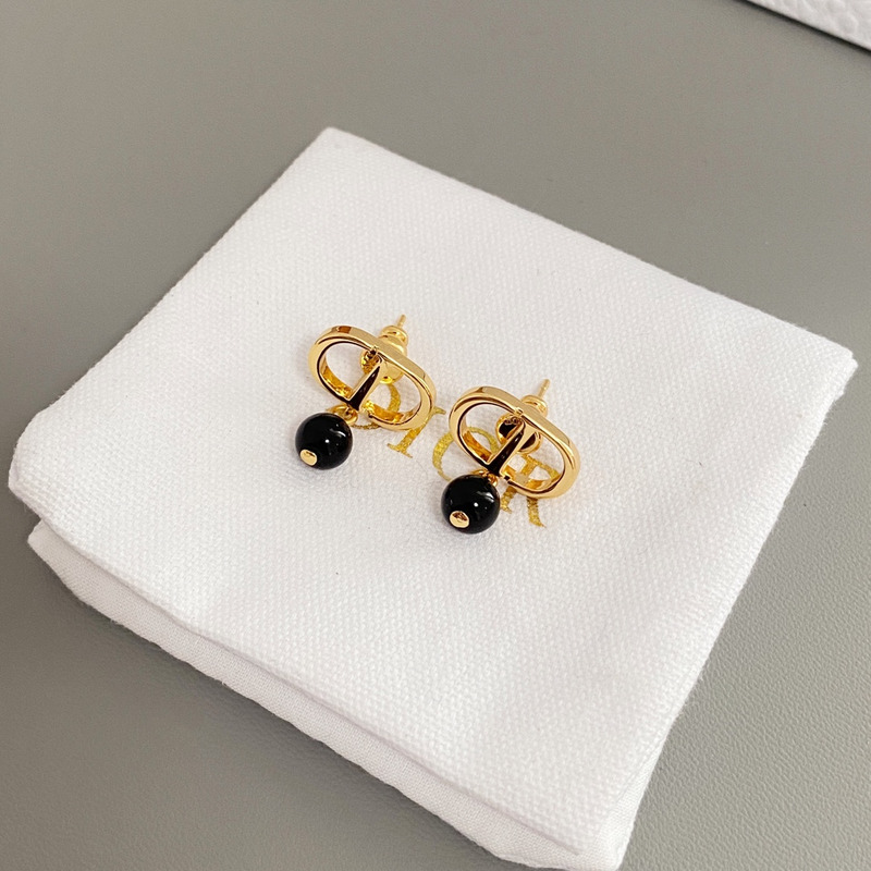D*or cd metal earrings gold