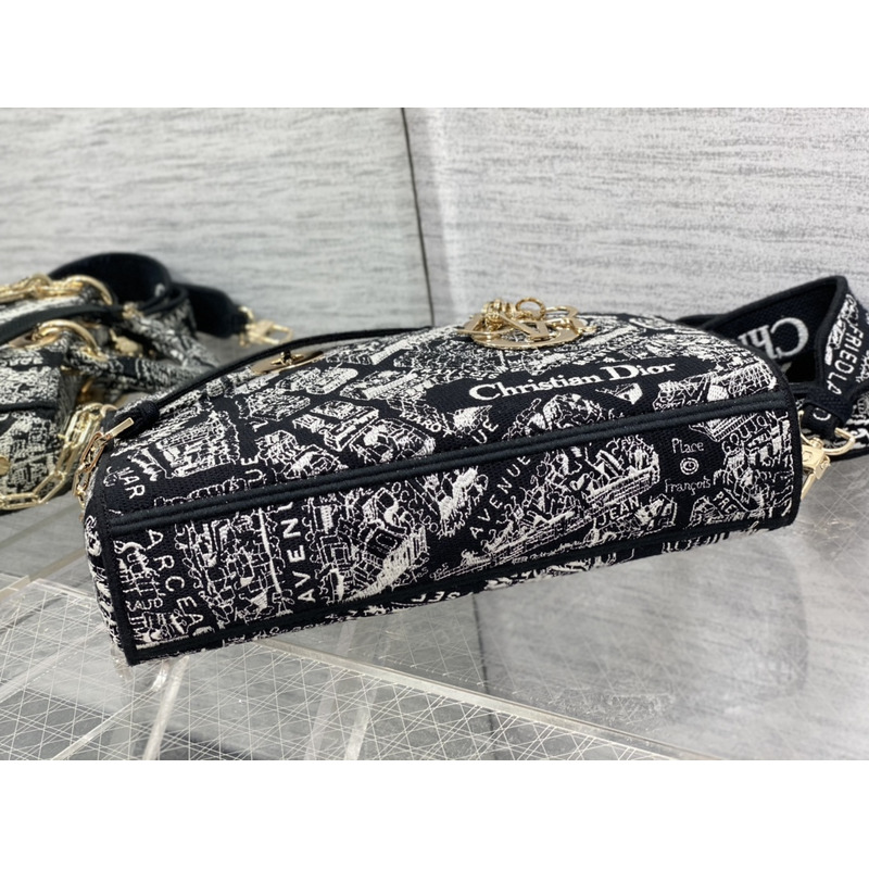 D*or ch**an leather party style elegant style logo handbags black