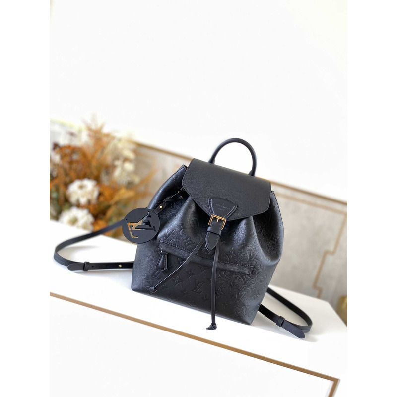 l**is V*t*n  monogram empreinte montsouris pm backpack leather bag black