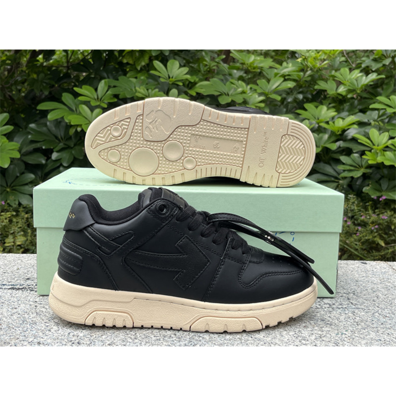 Off White Out Of Office Leather Sneaker Black