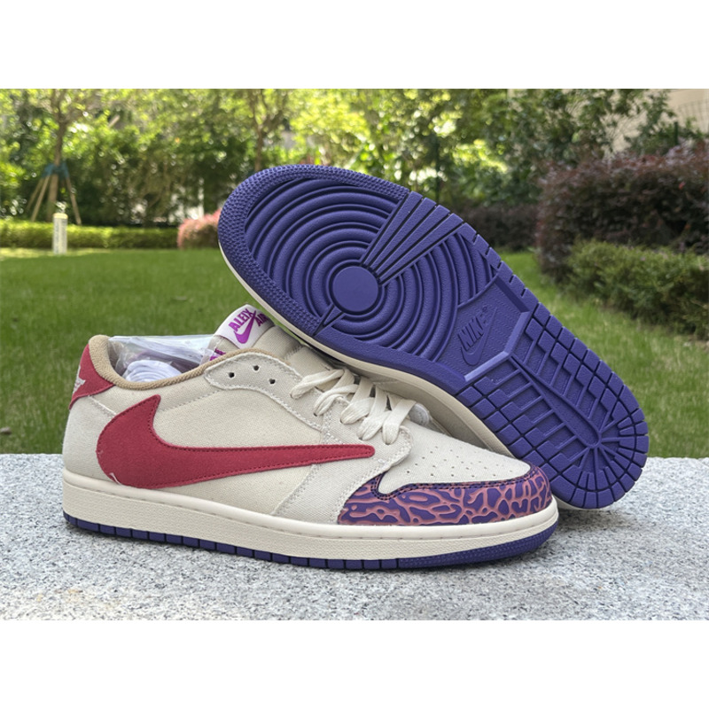 Jordan Travis Fragment Sail Phantom Military Cactus Jack Sneaker Purple Red